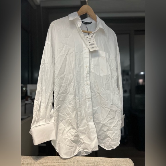 Zara White Oversized Shirt - Picture 2 of 2